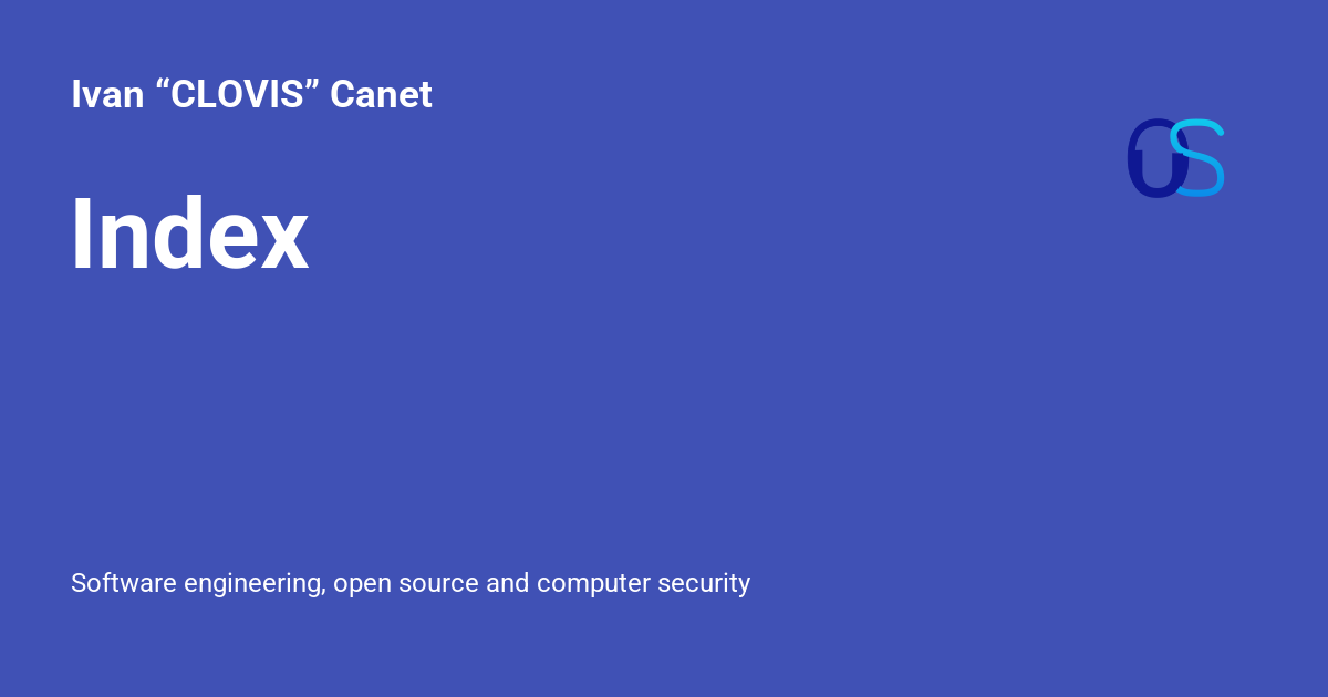 Index - Ivan “CLOVIS” Canet